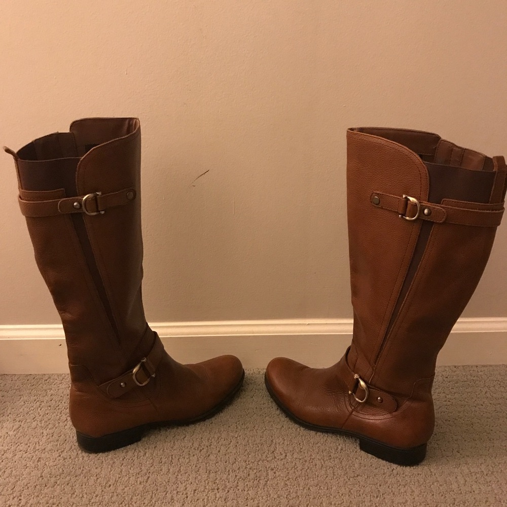 Naturalizer Joylynn Leather Boots- Banana Bread